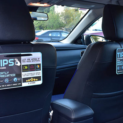 5 Star Rideshare Driver Rating Sign (2 Pack)