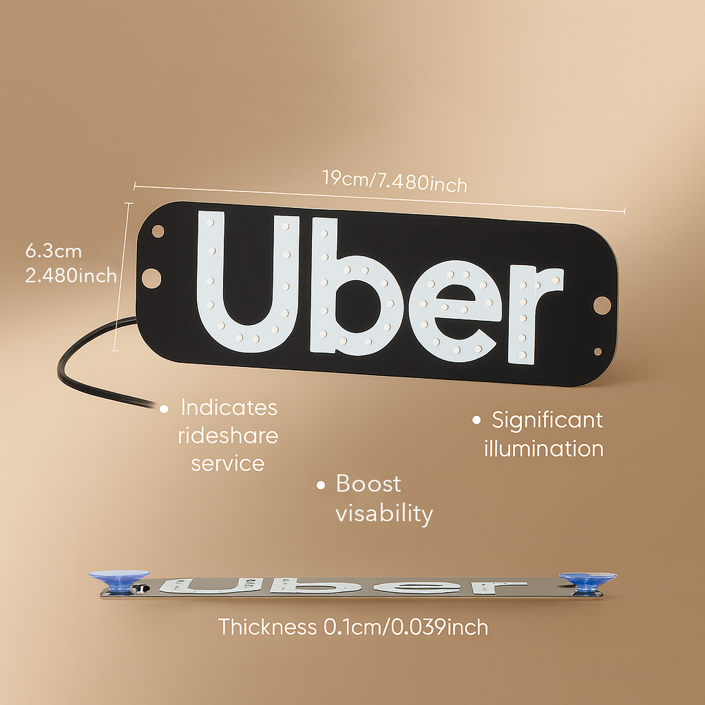 Rideshare LED Windshield Sign