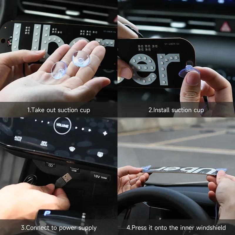 Rideshare LED Windshield Sign